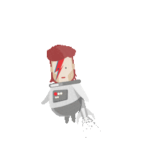 David Bowie Animation Sticker