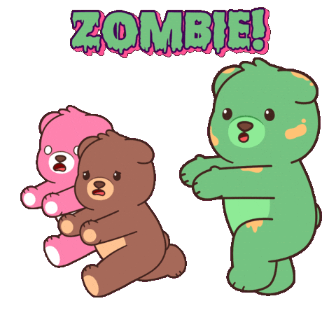 Teddy Bear Running Sticker by BEARISH