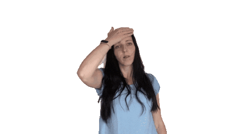 UPlevelcz giphyupload omg oh no brunette Sticker