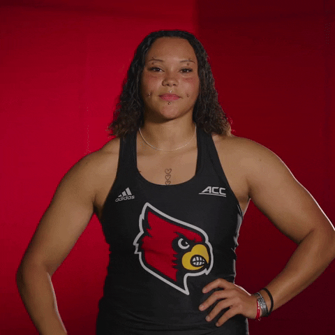 Track And Field Point GIF by Louisville Cardinals