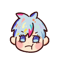 5ummahuihk anime girl angry mad Sticker
