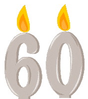 Flickering 60 Years Sticker