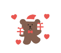Christmas Bear Sticker by THOMAS LEE