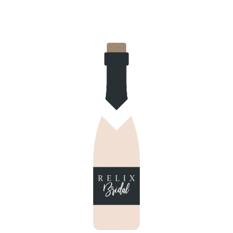 Champagne Celebrate Sticker by Relix Bridal