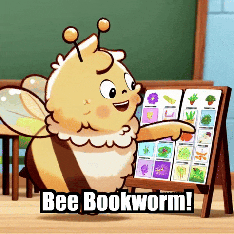 Reading Bee GIF by Beelightened
