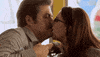 parks and recreation kiss GIF