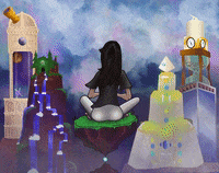 mackelangelo space magic brain meditation GIF