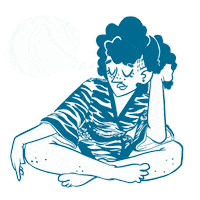 Bored Tiger Stripes Sticker