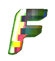 Glitch F Sticker by #BASILIO