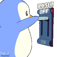 Penguin Reset Sticker by Pudgy Penguins