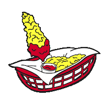 Fried Chicken Sticker by Arteco