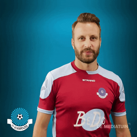 Voetbalvereniging_Scherpenzeel goal voetbal blauwwit hoofdklasse GIF