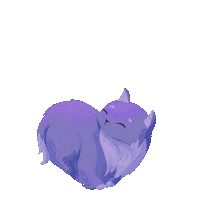 Zxyllia cat cute purple kitten Sticker