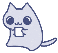 Cat Drinking Sticker