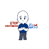 Anxiety Overthinking Sticker by ironbrij