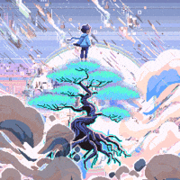 Sachcoothearty pixelart sun power sky GIF