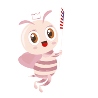 Usa Bee Sticker by Beehair