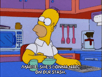 homer simpson table GIF