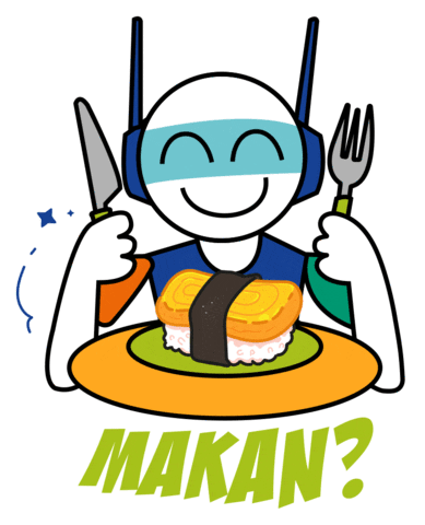 Eating Sticker by DSTA Spread Good Vibes