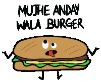 deefeeproductions food burger egg Pakistan Sticker