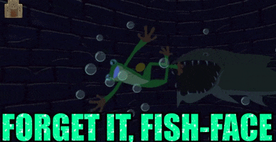 Forget It Fish Face GIF by Joy Everafter Stories