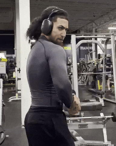 rayshargani gym flex pose ray GIF