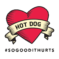 Hot Dog Tattoo Sticker by Olivia Lane