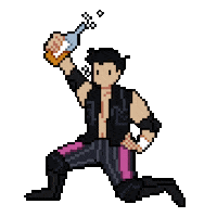Drink Up 8-Bit Sticker