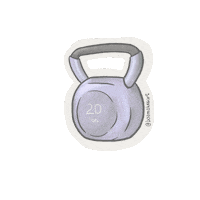 boamakesart fitness workout gym kettlebell Sticker