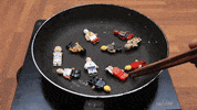 Cookingfunny food cooking lego stopmotion GIF