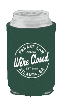 parastlaw atlanta closed koozie parastlaw Sticker