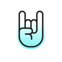 Rock Neon Sticker by LIGANOVA