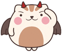eyedbear0319 cat lovely dango eyedbear Sticker