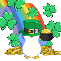 St Patricks Day Good Luck Sticker by Pudgy Penguins