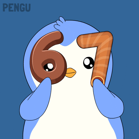 6 7 Penguin GIF by Pudgy Penguins