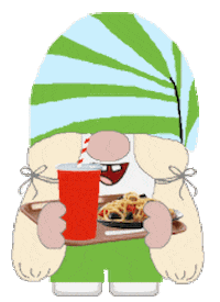 Fast Food Gnome Sticker