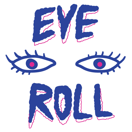 Eye Roll Sticker by Black Owl Design