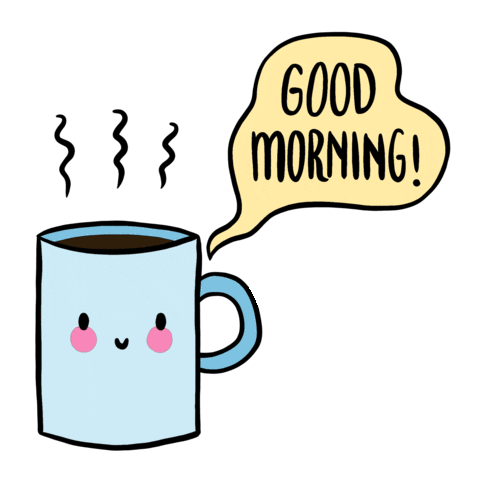 good morning coffee Sticker by Rafs Design
