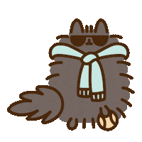 Black Cat Fall Sticker by Pusheen
