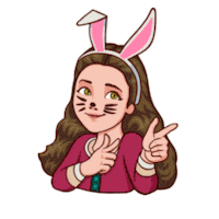 Easter Bunny Girl Sticker by MYTONA