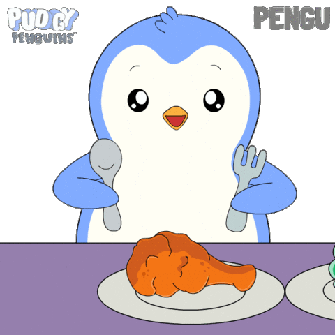 Eat On A Diet Sticker by Pudgy Penguins