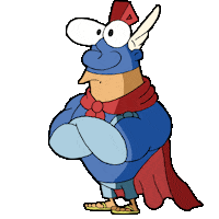 Flapping Super Hero Sticker