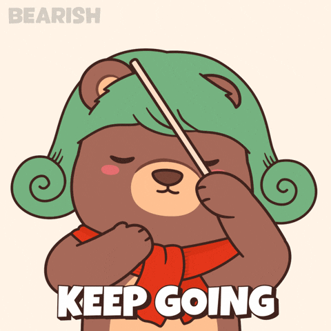 Keep Going Teddy Bear GIF by BEARISH