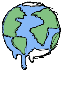 Climate Change Earth Sticker by Louisa Dellert