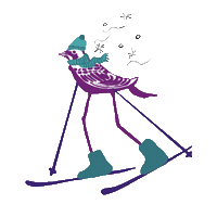 Hoptea ski hoptea hoplark larky Sticker