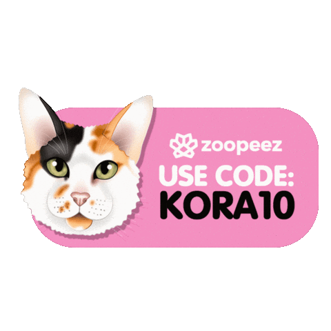 Kora The Kitten Sticker by zoopeez