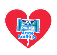 Centerfreshin heart heartbreak gum chewing Sticker