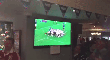 Irish Fans' Exuberant Reaction to Japan Rugby Win