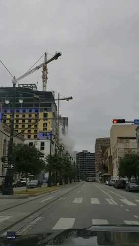 Video Captures Moment of Structure Collapse in New Orleans