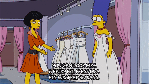 marge simpson wedding gown GIF